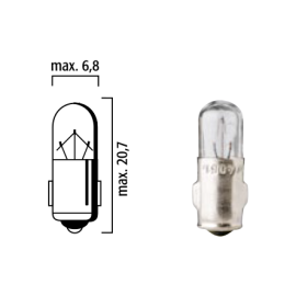 LAMPADA FLOSSER - 12 V 2 W BA7s