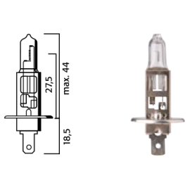 LAMPADA FLOSSER - 12 V 55 W PX26d H7 Mega plus + 50%