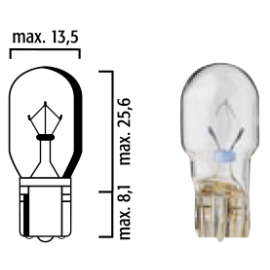 LAMPADA FLOSSER - 12 V 10 W W2,1x9,5d T13