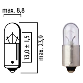 LAMPADA FLOSSER - 12 V 4 W BA9s