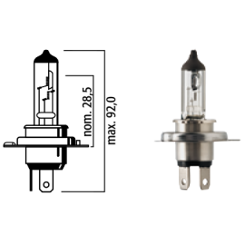 LAMPADA FLOSSER - 12V 60/55W P43T ULTRA H4+90%