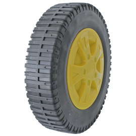 RODA CORTA RELVAS - Alt: 225mm Larg: 55mm Furo: 12, mm (com rolamento)