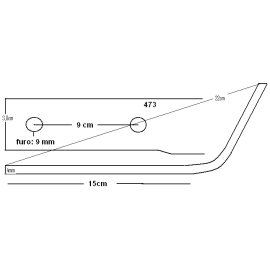 FACA FRESA 473 HONDA F-8 mm MEIO FURO 9 cm - Honda